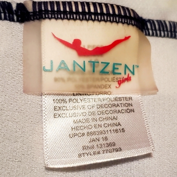 2X HOST PICK 😊 Swimsuit Girl's Red Bow, White Polka-dots & Blue - Picture 4 of 6